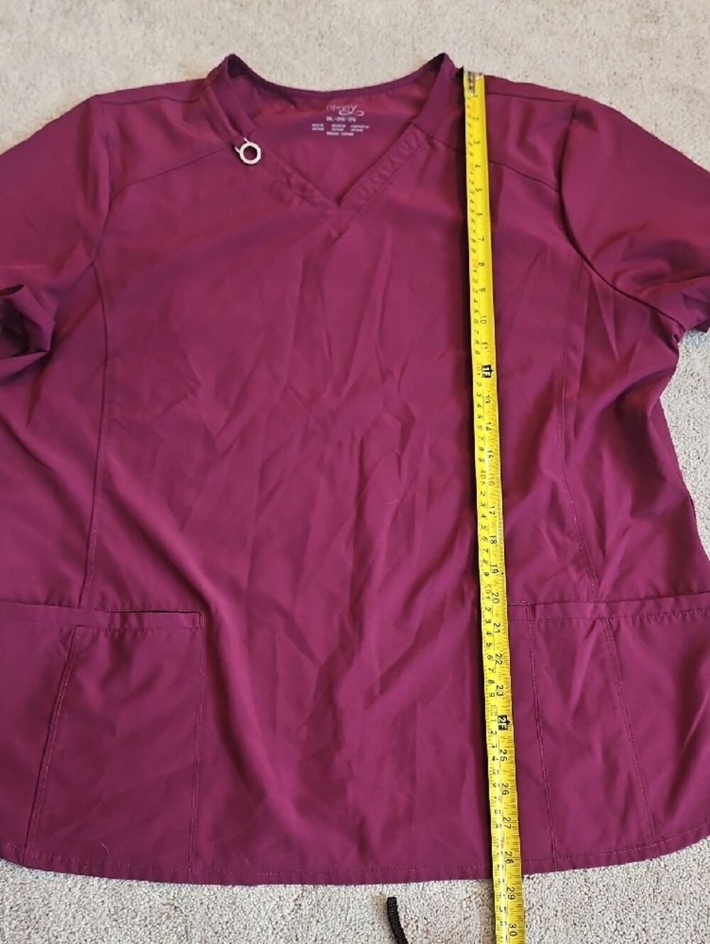 Women's Scrub Set Jogger Pants - Burgundy/Fuschia - Picture 7 of 13